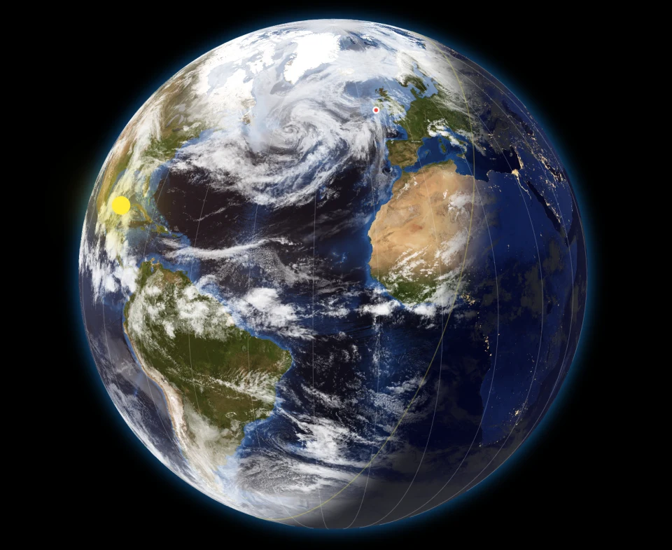 Cloud cover on the globe